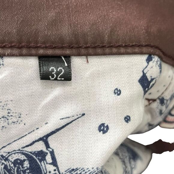 Pilcro and The Letterpress Script Coated Wine Jean Ankle Tie Women’s Size 32 - Picture 11 of 16